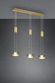 Lampa wisząca FRANKLIN Mosiądz mat LED 3x9W 3000K ściemnialna Trio 326510308 | 4017807510102 noxbox lampynox www.lampynox.pl