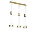 Lampa wisząca FRANKLIN Mosiądz mat LED 3x9W 3000K ściemnialna Trio 326510308 | 4017807510102 noxbox lampynox www.lampynox.pl