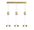 Lampa wisząca FRANKLIN Mosiądz mat LED 3x9W 3000K ściemnialna Trio 326510308 | 4017807510102 noxbox lampynox www.lampynox.pl