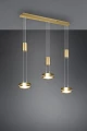 Lampa wisząca FRANKLIN Mosiądz mat LED 3x9W 3000K ściemnialna Trio 326510308 | 4017807510102 noxbox lampynox www.lampynox.pl