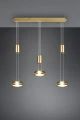 Lampa wisząca FRANKLIN Mosiądz mat LED 3x9W 3000K ściemnialna Trio 326510308 | 4017807510102 noxbox lampynox www.lampynox.pl