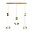 Lampa wisząca FRANKLIN Mosiądz mat LED 3x9W 3000K ściemnialna Trio 326510308 | 4017807510102 noxbox lampynox www.lampynox.pl