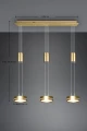 Lampa wisząca FRANKLIN Mosiądz mat LED 3x9W 3000K ściemnialna Trio 326510308 | 4017807510102 noxbox lampynox www.lampynox.pl