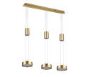 Lampa wisząca FRANKLIN Mosiądz mat LED 3x9W 3000K ściemnialna Trio 326510308 | 4017807510102 noxbox lampynox www.lampynox.pl