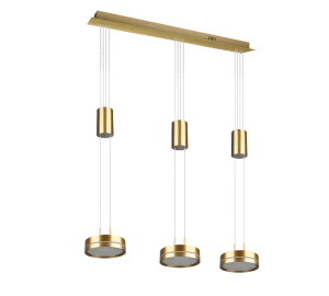 FRANKLIN Mosiądz mat LED 3x9W 3000K ściemnialna Lampa wisząca Trio 326510308 ( dostępna 1szt. )