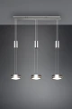 Lampa wisząca FRANKLIN Nikiel mat LED 3x9W 3000K ściemnialna Trio 326510307 | 4017807510096 noxbox lampynox www.lampynox.pl