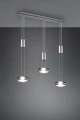 Lampa wisząca FRANKLIN Nikiel mat LED 3x9W 3000K ściemnialna Trio 326510307 | 4017807510096 noxbox lampynox www.lampynox.pl