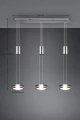 Lampa wisząca FRANKLIN Nikiel mat LED 3x9W 3000K ściemnialna Trio 326510307 | 4017807510096 noxbox lampynox www.lampynox.pl