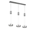 Lampa wisząca FRANKLIN Nikiel mat LED 3x9W 3000K ściemnialna Trio 326510307 | 4017807510096 noxbox lampynox www.lampynox.pl
