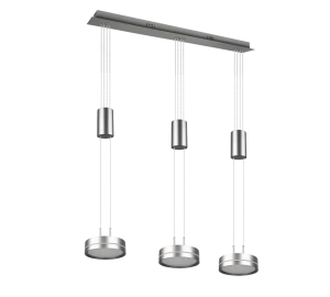 FRANKLIN Nikiel mat LED 3x9W 3000K ściemnialna Lampa wisząca Trio 326510307
