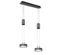 Lampa wisząca FRANKLIN Antracyt LED 2x9W 3000K ściemnialna Trio 326510242 | 4017807510119 noxbox lampynox www.lampynox.pl