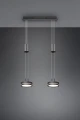 Lampa wisząca FRANKLIN Antracyt LED 2x9W 3000K ściemnialna Trio 326510242 | 4017807510119 noxbox lampynox www.lampynox.pl