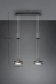 Lampa wisząca FRANKLIN Antracyt LED 2x9W 3000K ściemnialna Trio 326510242 | 4017807510119 noxbox lampynox www.lampynox.pl
