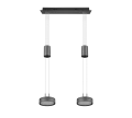 Lampa wisząca FRANKLIN Antracyt LED 2x9W 3000K ściemnialna Trio 326510242 | 4017807510119 noxbox lampynox www.lampynox.pl