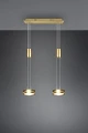 Lampa wisząca FRANKLIN Mosiądz mat LED 2x9W 3000K ściemnialna Trio 326510208 | 4017807510072 noxbox lampynox www.lampynox.pl