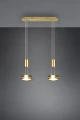 Lampa wisząca FRANKLIN Mosiądz mat LED 2x9W 3000K ściemnialna Trio 326510208 | 4017807510072 noxbox lampynox www.lampynox.pl