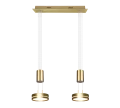 Lampa wisząca FRANKLIN Mosiądz mat LED 2x9W 3000K ściemnialna Trio 326510208 | 4017807510072 noxbox lampynox www.lampynox.pl