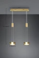 Lampa wisząca FRANKLIN Mosiądz mat LED 2x9W 3000K ściemnialna Trio 326510208 | 4017807510072 noxbox lampynox www.lampynox.pl