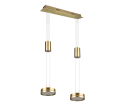 Lampa wisząca FRANKLIN Mosiądz mat LED 2x9W 3000K ściemnialna Trio 326510208 | 4017807510072 noxbox lampynox www.lampynox.pl