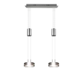 Lampa wisząca FRANKLIN Nikiel mat LED 2x9W 3000K ściemnialna Trio 326510207 | 4017807510065 noxbox lampynox www.lampynox.pl