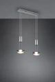 Lampa wisząca FRANKLIN Nikiel mat LED 2x9W 3000K ściemnialna Trio 326510207 | 4017807510065 noxbox lampynox www.lampynox.pl