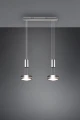 Lampa wisząca FRANKLIN Nikiel mat LED 2x9W 3000K ściemnialna Trio 326510207 | 4017807510065 noxbox lampynox www.lampynox.pl
