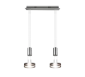 Lampa wisząca FRANKLIN Nikiel mat LED 2x9W 3000K ściemnialna Trio 326510207 | 4017807510065 noxbox lampynox www.lampynox.pl