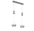 Lampa wisząca FRANKLIN Nikiel mat LED 2x9W 3000K ściemnialna Trio 326510207 | 4017807510065 noxbox lampynox www.lampynox.pl