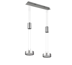 FRANKLIN Nikiel mat LED 2x9W 3000K ściemnialna Lampa wisząca Trio 326510207