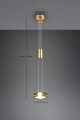 Lampa wisząca FRANKLIN Mosiądz mat LED 9W 3000K ściemnialna Trio 326510108 | 4017807510041 noxbox lampynox www.lampynox.pl