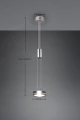 Lampa wisząca FRANKLIN Nikiel mat LED 9W 3000K ściemnialna Trio 326510107 | 4017807510034 noxbox lampynox www.lampynox.pl