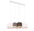 Lampa wisząca HOTEL Szary | czarny | Biały 5xE27 Trio 393900517 | 4017807505511 noxbox lampynox www.lampynox.pl
