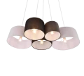 Lampa wiszaca HOTEL Szary | czarny | Biały 5xE27 Trio 393900517 | 4017807505511 noxbox lampynox www.lampynox.pl