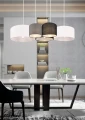 Lampa wiszaca HOTEL Szary | czarny | Biały 5xE27 Trio 393900517 | 4017807505511 noxbox lampynox www.lampynox.pl