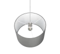 Lampa wisząca HOTEL Szary E27 Trio 303300111 | 4017807508703 noxbox lampynox www.lampynox.pl
