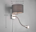 Kinkiet SNAKE HOTEL Szara LED | E14 3W 2000K Trio 271170211 | 4017807508680 noxbox lampynox www.lampynox.pl