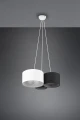 Lampa wisząca HOTEL Biały | Czarny | Szary 3xE27 Trio 393900317 | 4017807505504 noxbox lampynox www.lampynox.pl