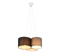Lampa wisząca HOTEL Biały | Czarny | Szary 3xE27 Trio 393900317 | 4017807505504 noxbox lampynox www.lampynox.pl