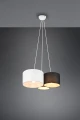 Lampa wisząca HOTEL Biały | Czarny | Szary 3xE27 Trio 393900317 | 4017807505504 noxbox lampynox www.lampynox.pl