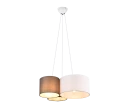 Lampa wisząca HOTEL Biały | Czarny | Szary 3xE27 Trio 393900317 | 4017807505504 noxbox lampynox www.lampynox.pl