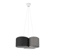 Lampa wisząca HOTEL Biały | Czarny | Szary 3xE27 Trio 393900317 | 4017807505504 noxbox lampynox www.lampynox.pl