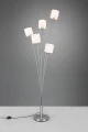 Lampa podłogowa stojąca pięcioramienna TOMMY Nikiel mat | Biały 5xE14 RL R46335901 | 4017807507584 noxbox lampynox www.lampynox.pl