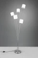 Lampa podłogowa stojąca pięcioramienna TOMMY Nikiel mat | Biały 5xE14 RL R46335901 | 4017807507584 noxbox lampynox www.lampynox.pl