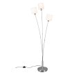 Lampa podłogowa stojąca trójramienna TOMMY Nikiel mat | Biały 3xE14 RL R46333901 | 4017807507560 noxbox lampynox www.lampynox.pl