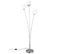 Lampa podłogowa stojąca trójramienna TOMMY Nikiel mat | Biały 3xE14 RL R46333901 | 4017807507560 noxbox lampynox www.lampynox.pl