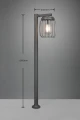 Lampa ogrodowa stojąca TUELA Antracyt wys. 1m. E27 IP44 Trio 410860142 | 4017807506167 noxbox lampynox www.lampynox.pl