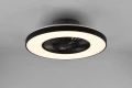 Lampa sufitowa ściemnialna z wentylatorem HALMSTAD Czarny mat, LED 40W, Pilot, barwa światła zmienna RL R62672132 | 4017807491036 noxbox lampynox www.lampynox.pl
