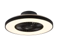 Lampa sufitowa ściemnialna z wentylatorem HALMSTAD Czarny mat, LED 40W, Pilot, barwa światła zmienna RL R62672132 | 4017807491036 noxbox lampynox www.lampynox.pl