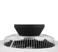 Lampa sufitowa ściemnialna z wentylatorem HALMSTAD Czarny mat, LED 40W, Pilot, barwa światła zmienna RL R62672132 | 4017807491036 noxbox lampynox www.lampynox.pl