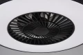 Lampa sufitowa ściemnialna z wentylatorem HALMSTAD Czarny mat, LED 40W, Pilot, barwa światła zmienna RL R62672132 | 4017807491036 noxbox lampynox www.lampynox.pl